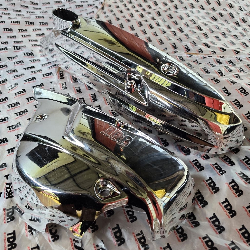 TUTUP COVER CVT MIO SOUL TDR CHROME COVER CVT MIO KARBU CROM ORIGINAL TDR.