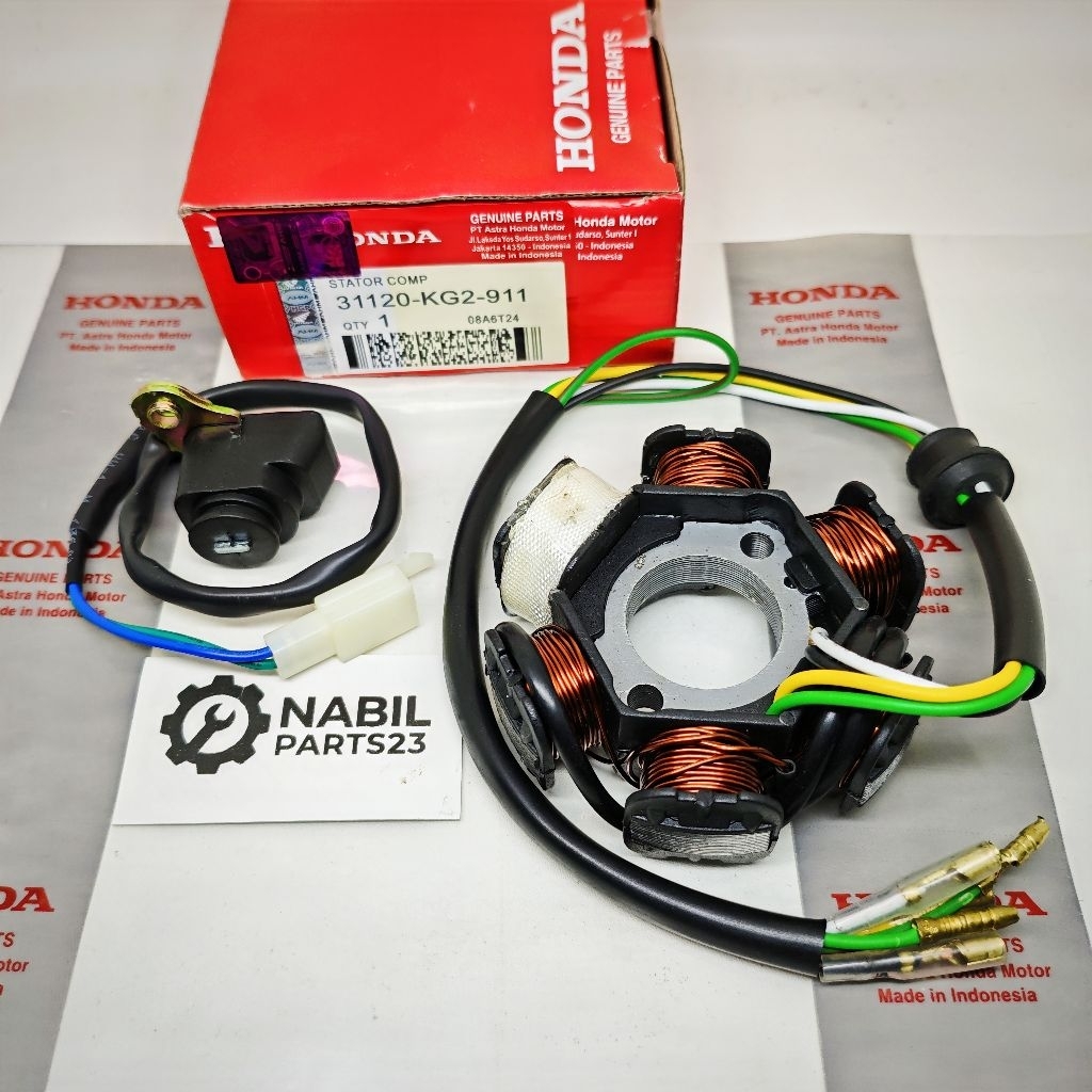 SPUL STATOR ASSY + PULSER KG2 HONDA GL PRO CDI ORIGINAL