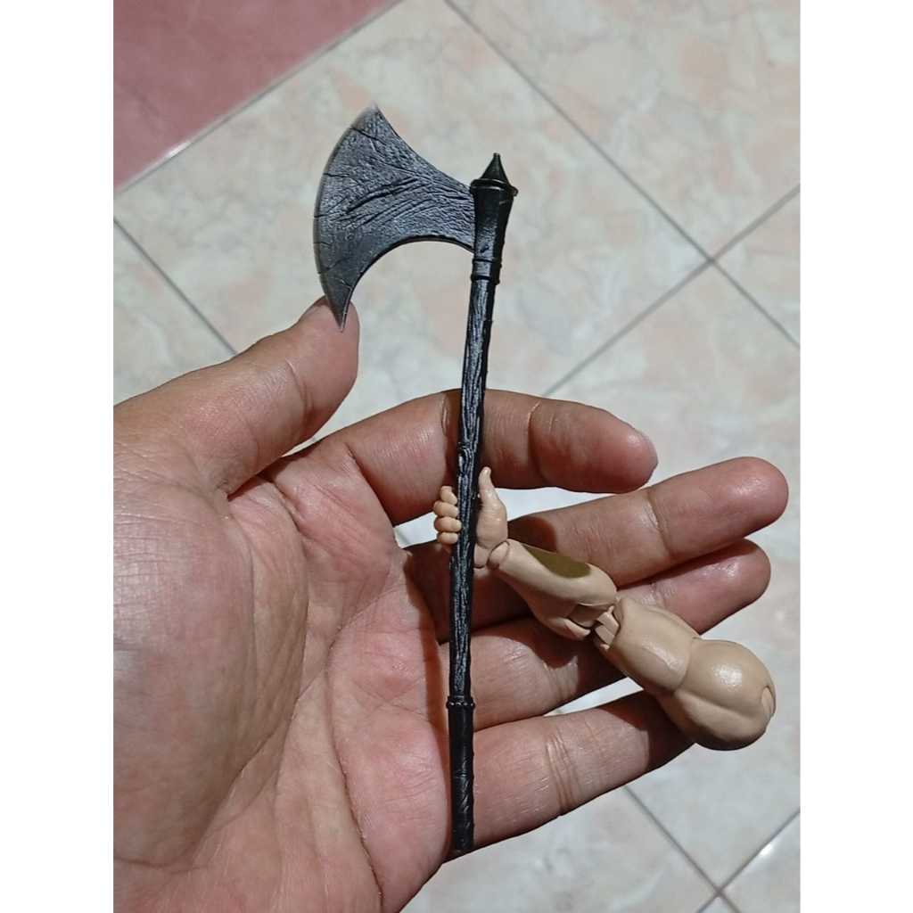 Miniature axe death dealer untuk Kitbash Action Figure Muff Toys Notaman Shf NWToys Vtoys Romankey M