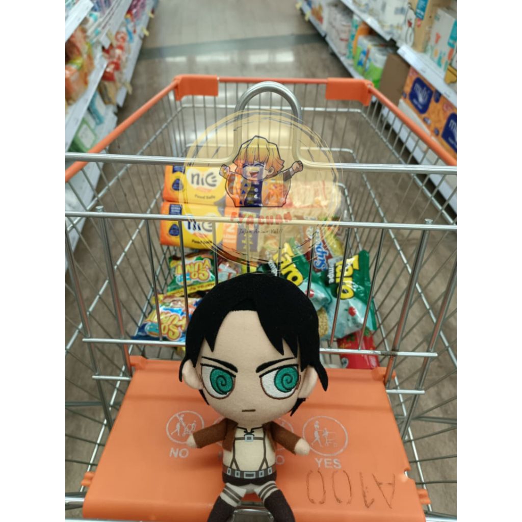 Eren Yaeger Plush Boneka Doll Anime Attack On Titan