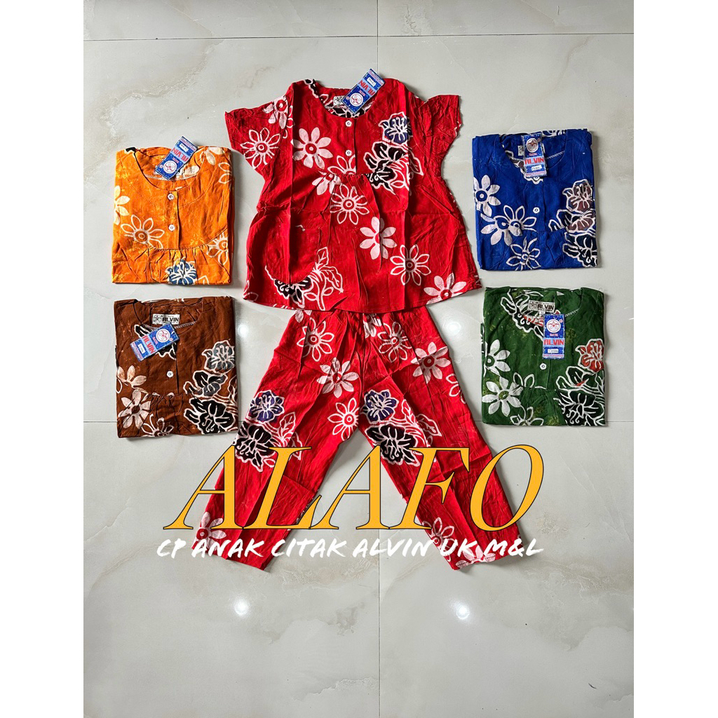 BAJU TIDUR NYAMAN CP ANAK UK. S-XL BATIK ALVIN CITAK