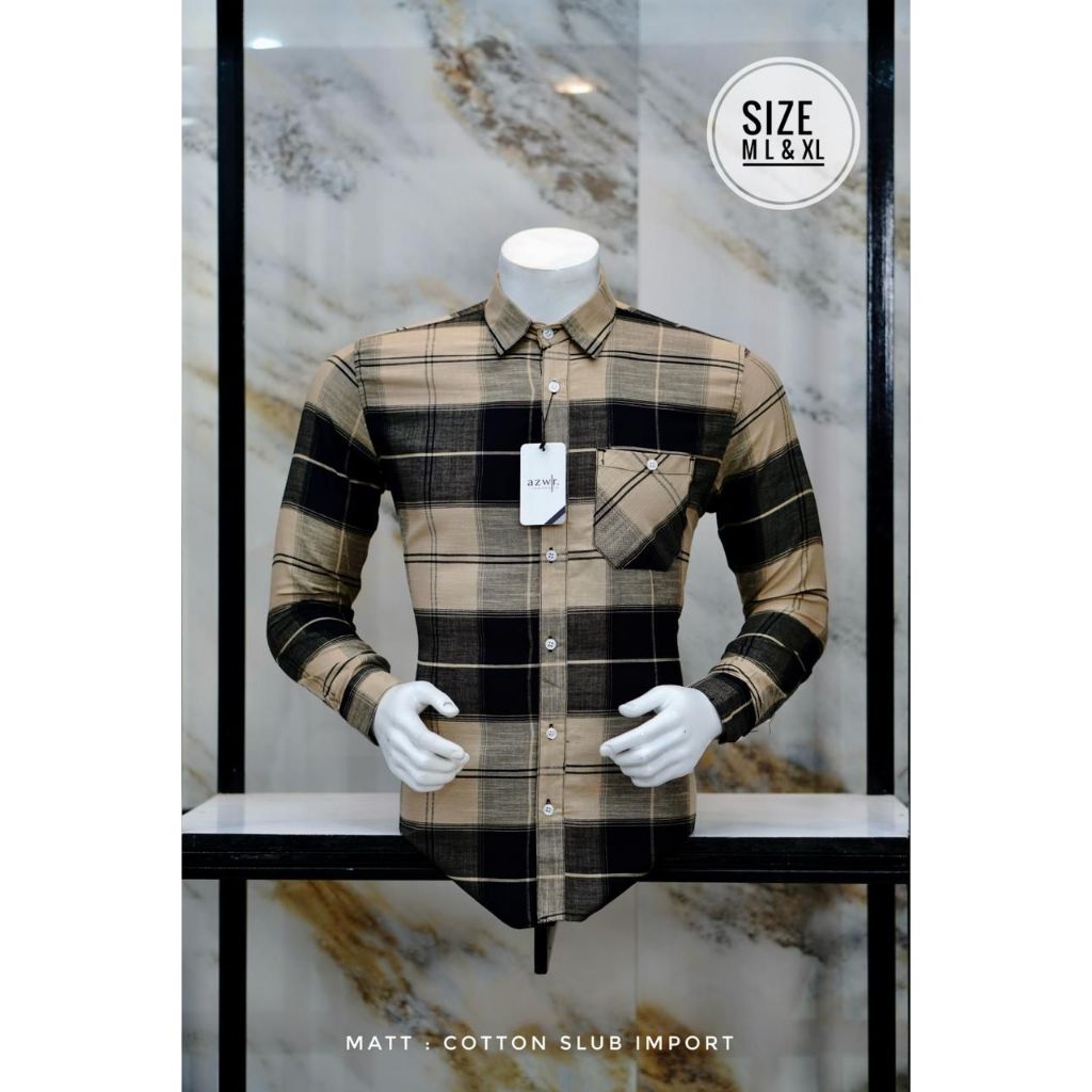 Kemeja Lengan Panjang Pria Dewasa Azwr
