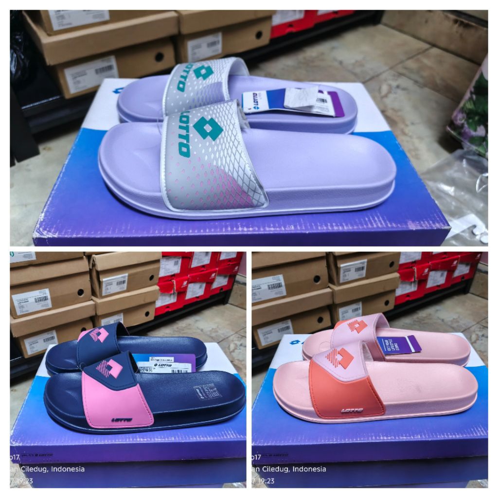 Sandal Slide wanita by Lotto Original Sport Station (pilih variasi)