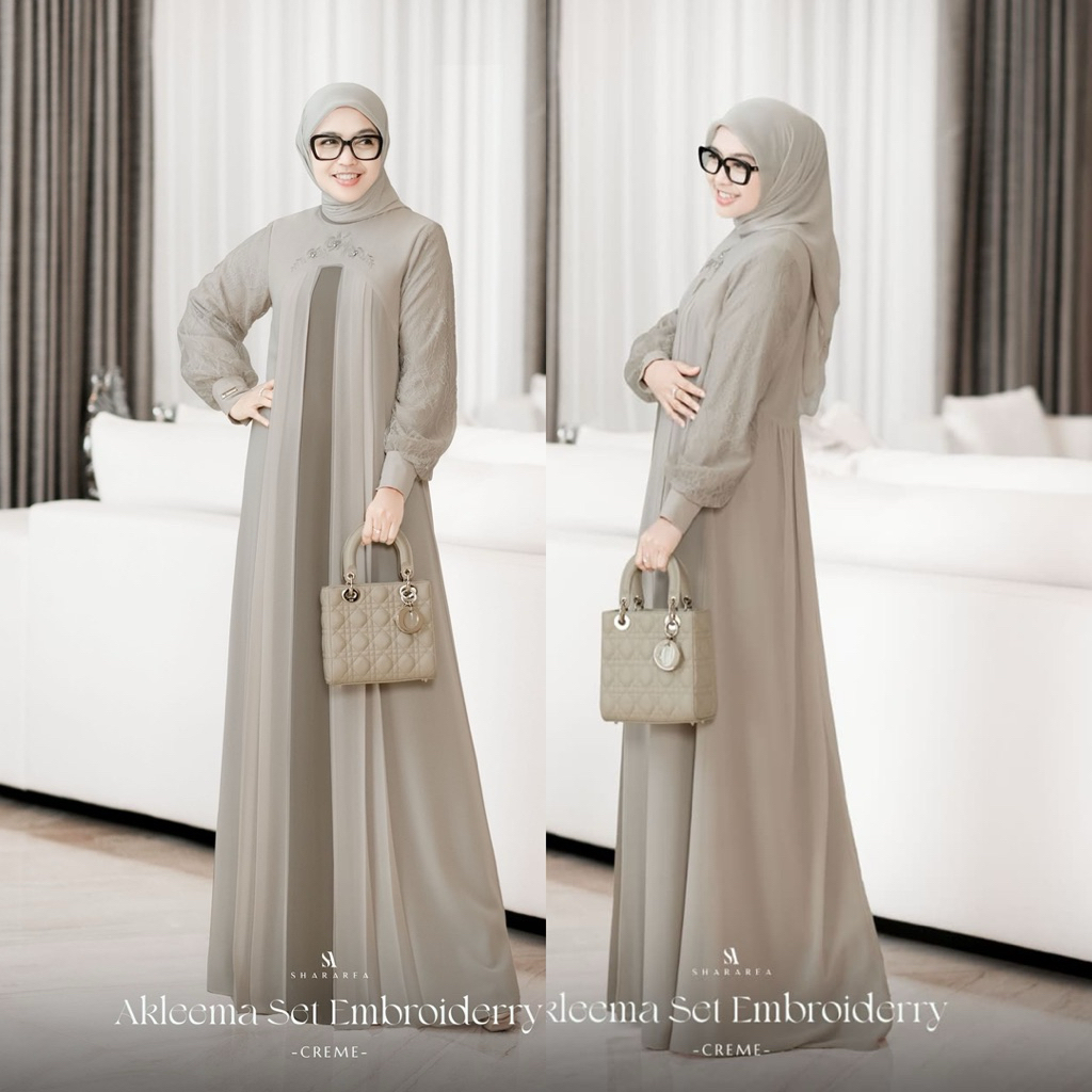 Akleema Set Embroiderry by Shararea | Dress set Scarf