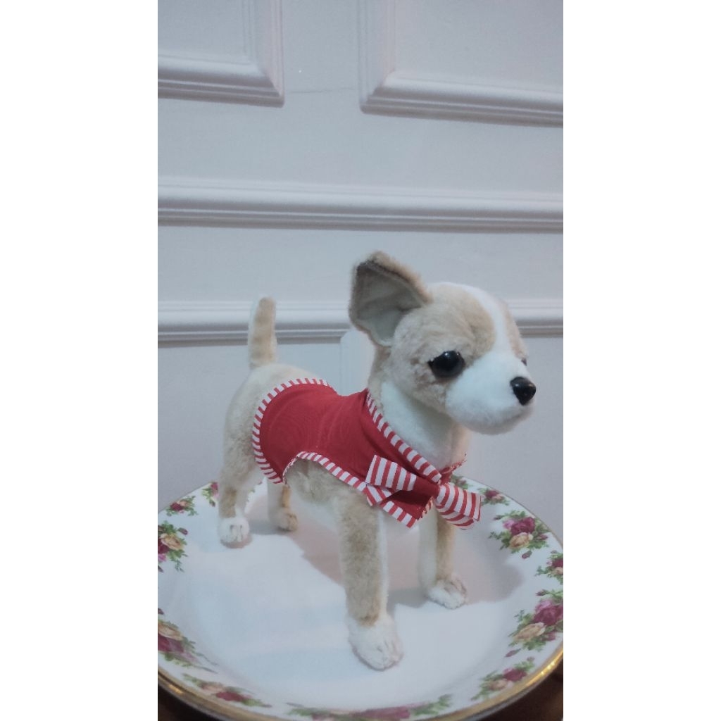 boneka RARE Hansa realistic Chihuahua in Red Jacket copyright 2010