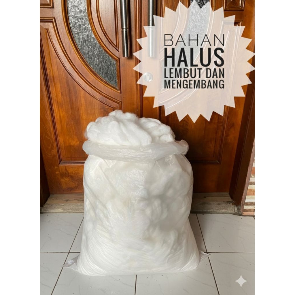 Dakron silikon 1kg bersih untuk isian boneka bantal guling dll