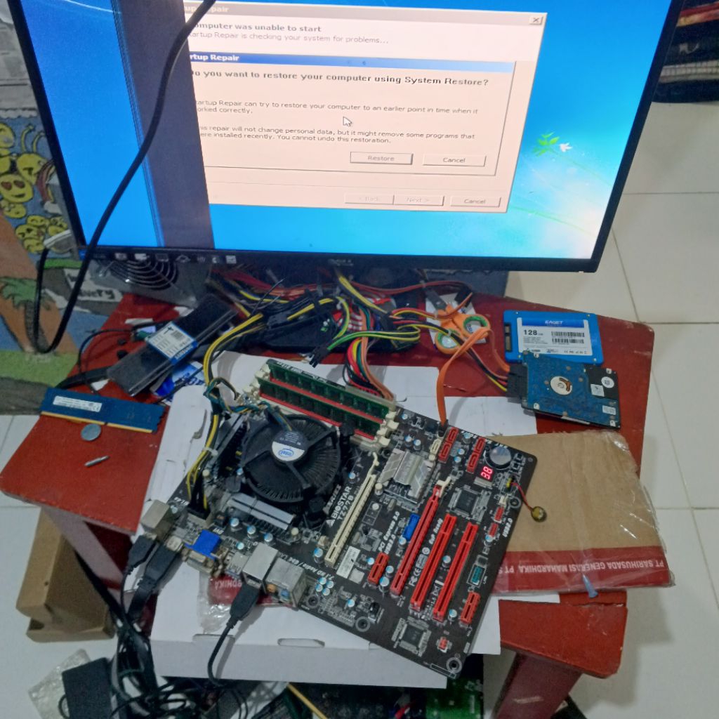 Mainboard Z77 Gigabyte/Asus Gaming 4 Slot RAM DDR3 berfungsi lancar soket 1155 Motherboard