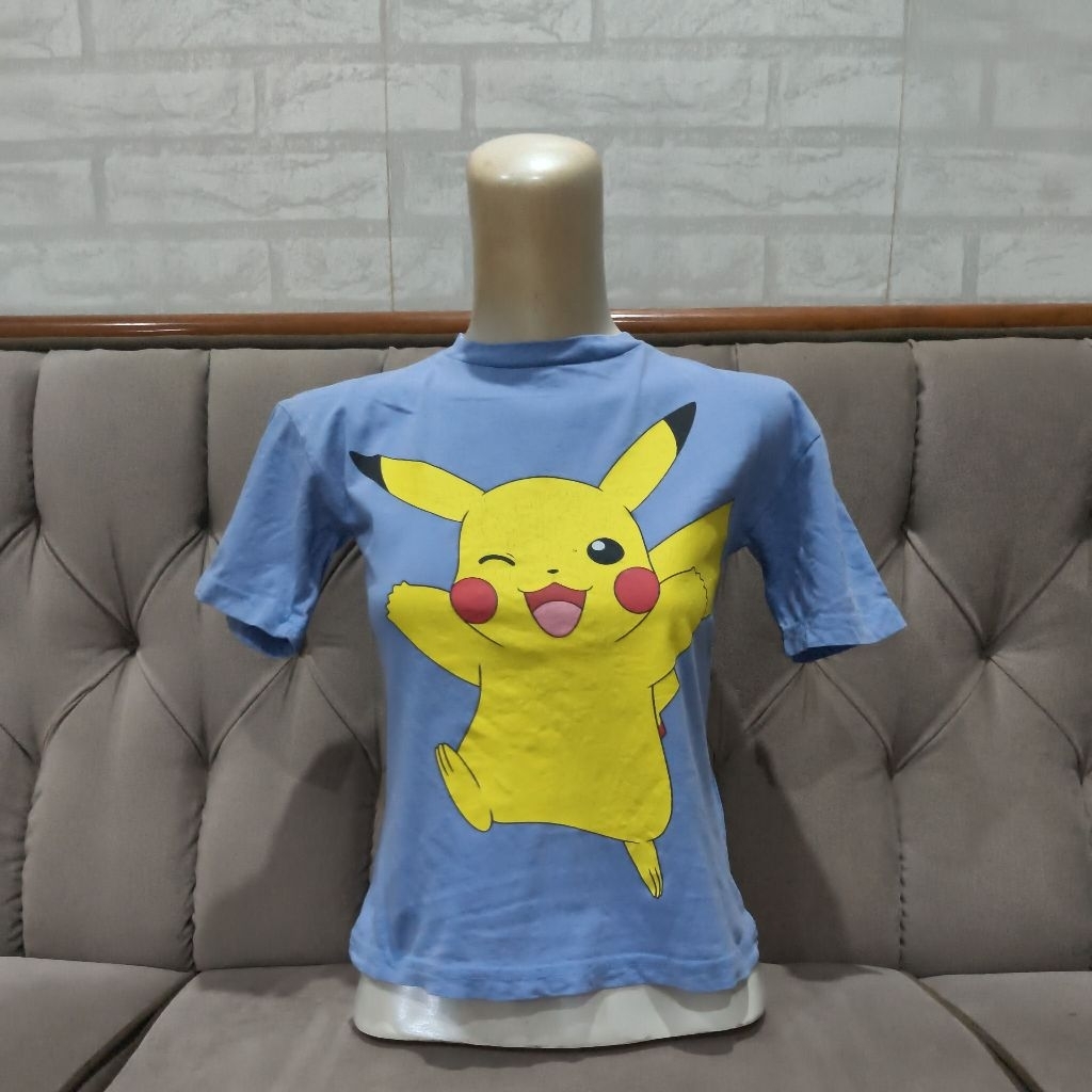 Kaos Hnm x Pokemon Pikachu Size 120/5-7y