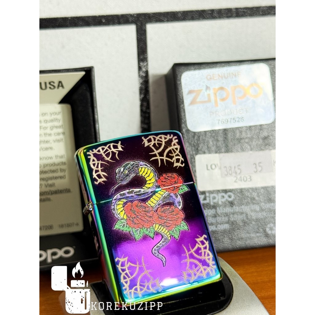 Zippo Rose Snake Design 48395