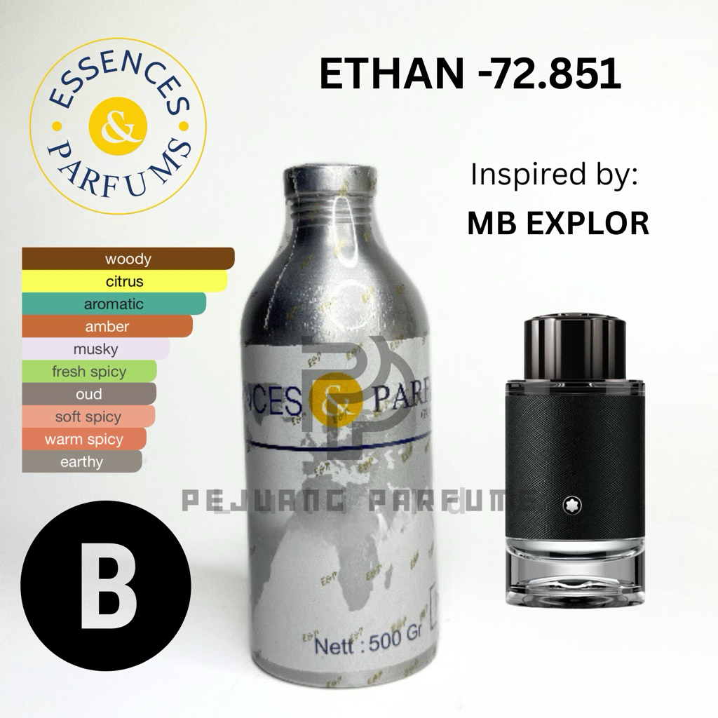 BIBIT ESSENCES ETHAN 72.851 GRADE B | INSPIRED BY MB EXPLORE | 100% BIBIT ESSENCES 100ML REPACK AN 5