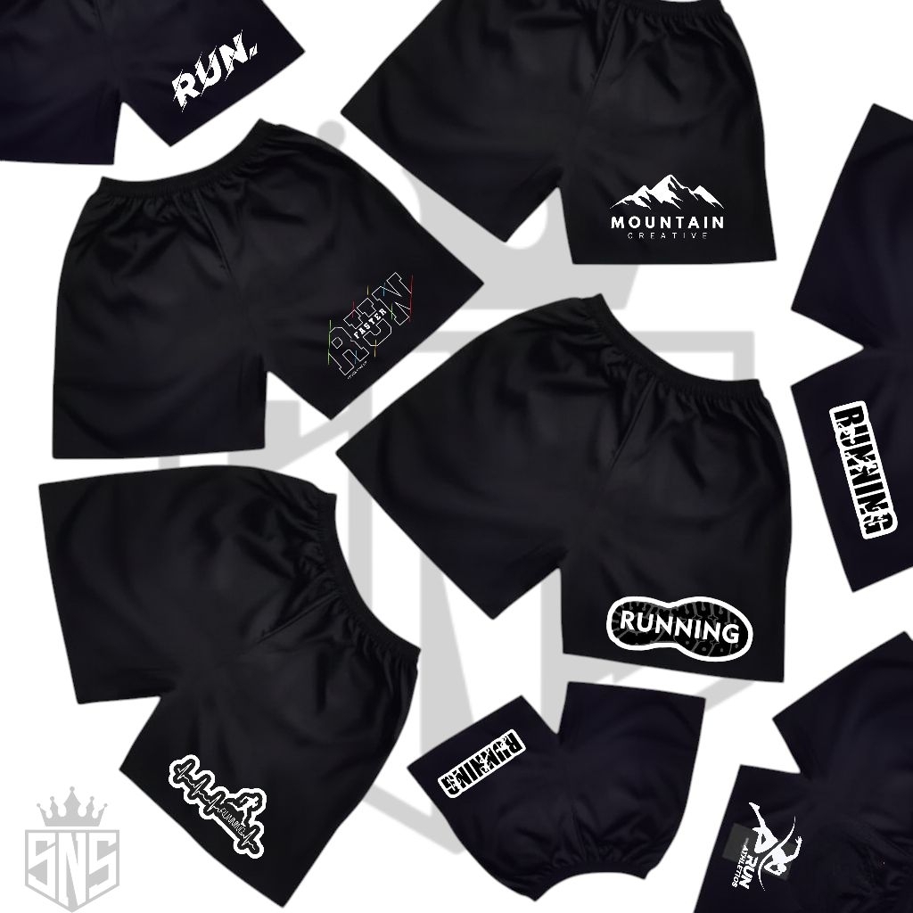 Boxer Celana Pendek 100ribu 10pcs Motif Run | Celana Boxer Running Pendek Pria Wanita