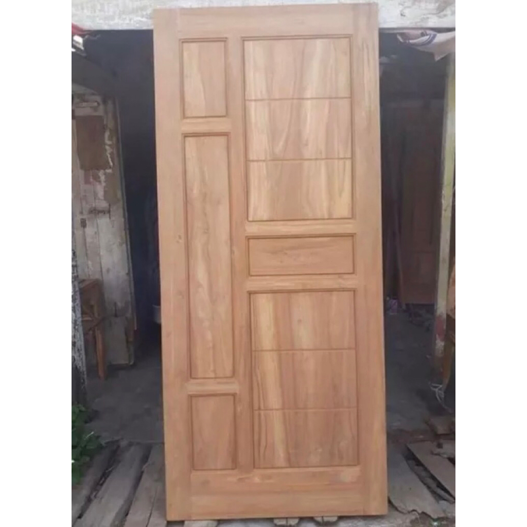 Pintu Kupu Tarung kayu jati ukuran 120x200