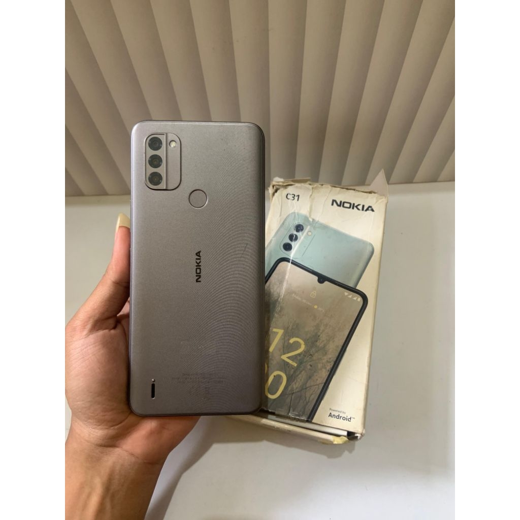 Nokia C31 Ram 4/64gb lengkap (Second)
