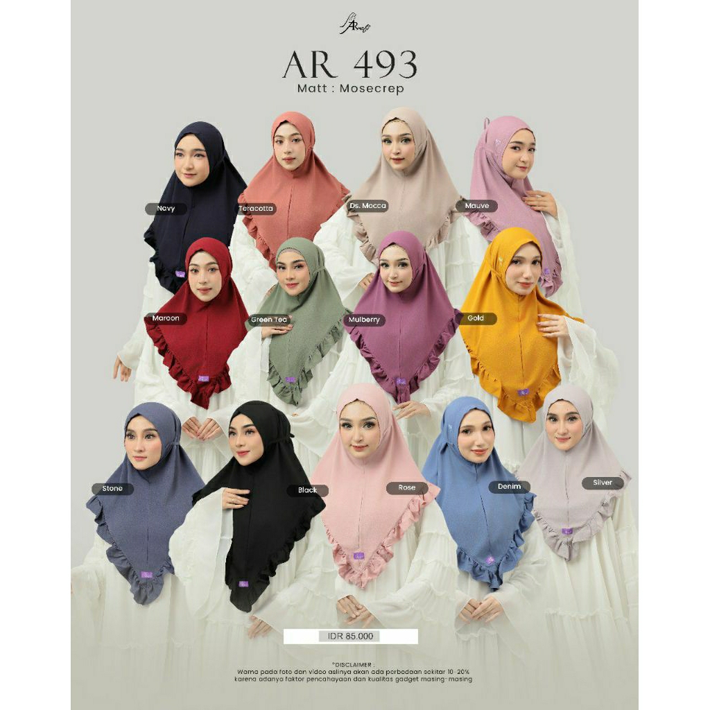 AR 493/Arrafi 493/Hijab daily/Hijab tali/Hijab simpel/Arrafi Hijab