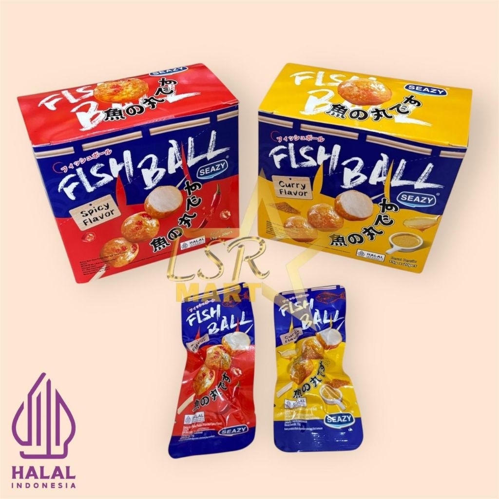 SEAZY FISH BALL SPICY / CURRY ISI 20PCS @ 15GR