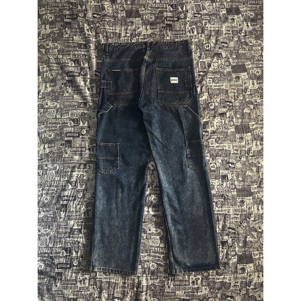 Queen Beer - Carpenter Pants Leither Blue Washed ( SECOND )
