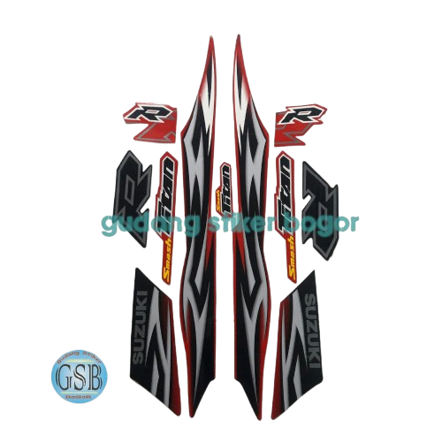 striping stiker motor smash titan 2010 merah