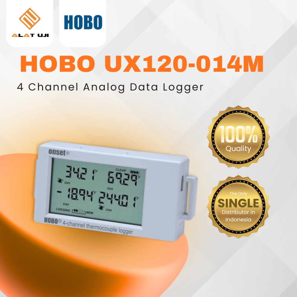 HOBO UX120 - 014 M 4 Channel Analog Data Logger - Pengukur Suhu