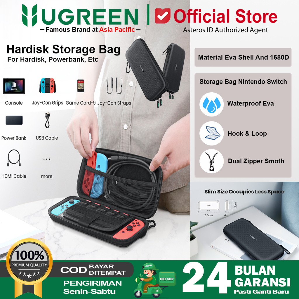 UGREEN Storage Box Pouch Nintendo Switch Hard Carrying Portable 50974