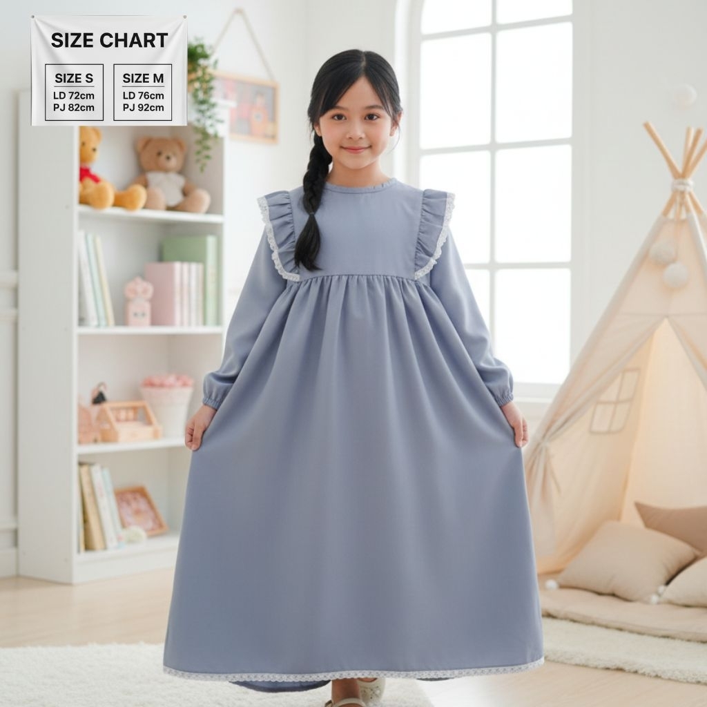 gamis polos bahan katun toyobo gamis anak couple adik kakak