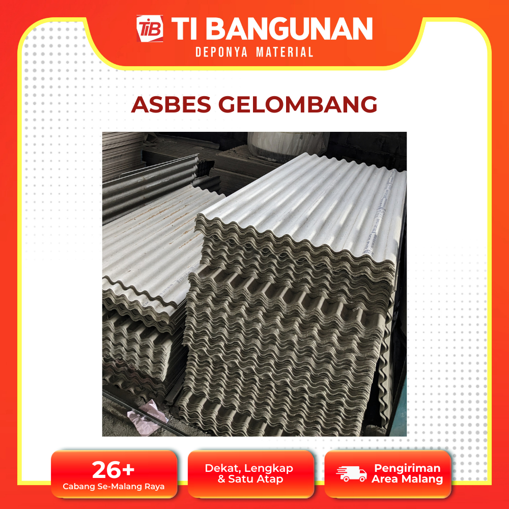 TIB - ASBES 11 GELOMBANG 300 x 80 - ATAP ASBES - ASBES ADIMAS - ASBES
