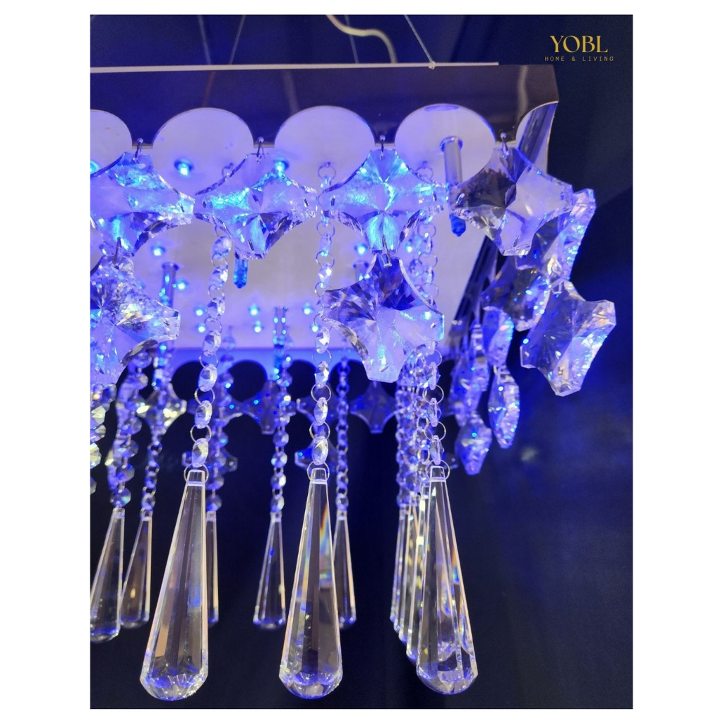 Lampu Hias Gantung Kotak Kristal Klasik