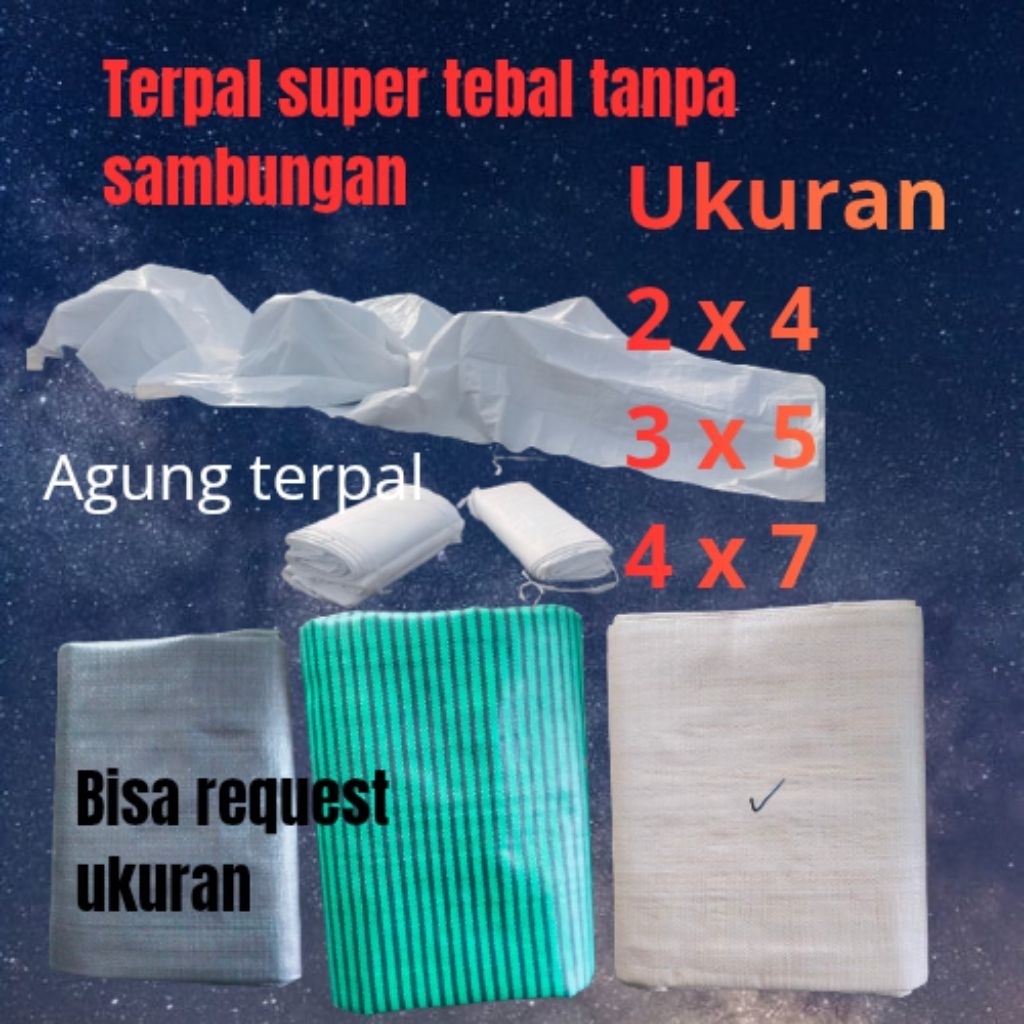 TERPAL HAMPARAN PUTIH/JUMBO KAPALAN  / TERPAL LEMBARAN