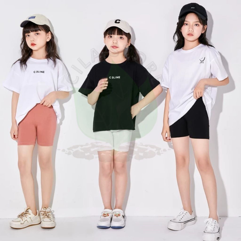 Celana Pendek Strit Anak Perempuan Bahan Spandex Premium Untuk Usia 2-12 Tahun