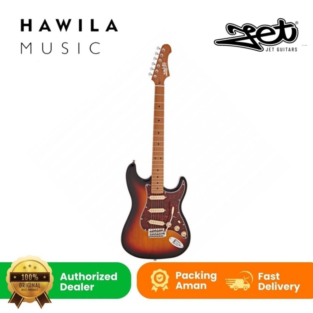 Gitar Elektrik Kidal Jet JS 300 SB LH Lefthanded Electric Guitar Sunbrust