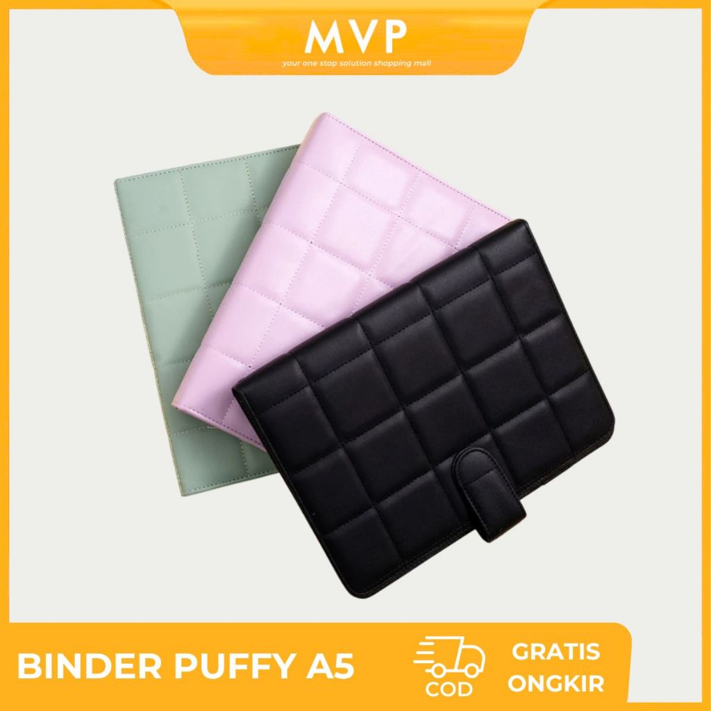 MVP Buku Binder Polos A5 Puffy 20Ring Loose Leaf Notebook Kuliah Binder Warna Pastel
