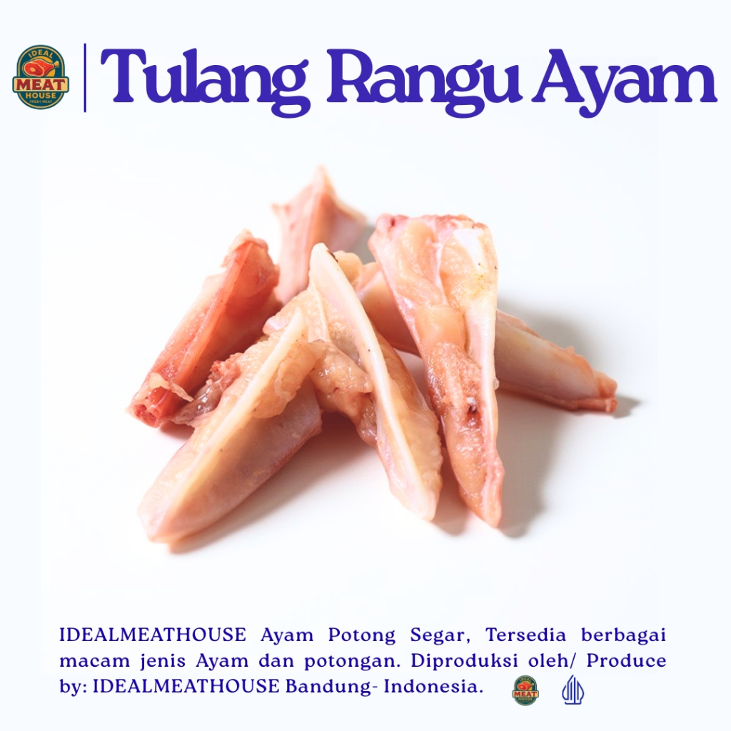 Ideal Meat House - Tulang Rangu Muda Ayam BERSIH 1kg Premium Berkualitas dan Halal