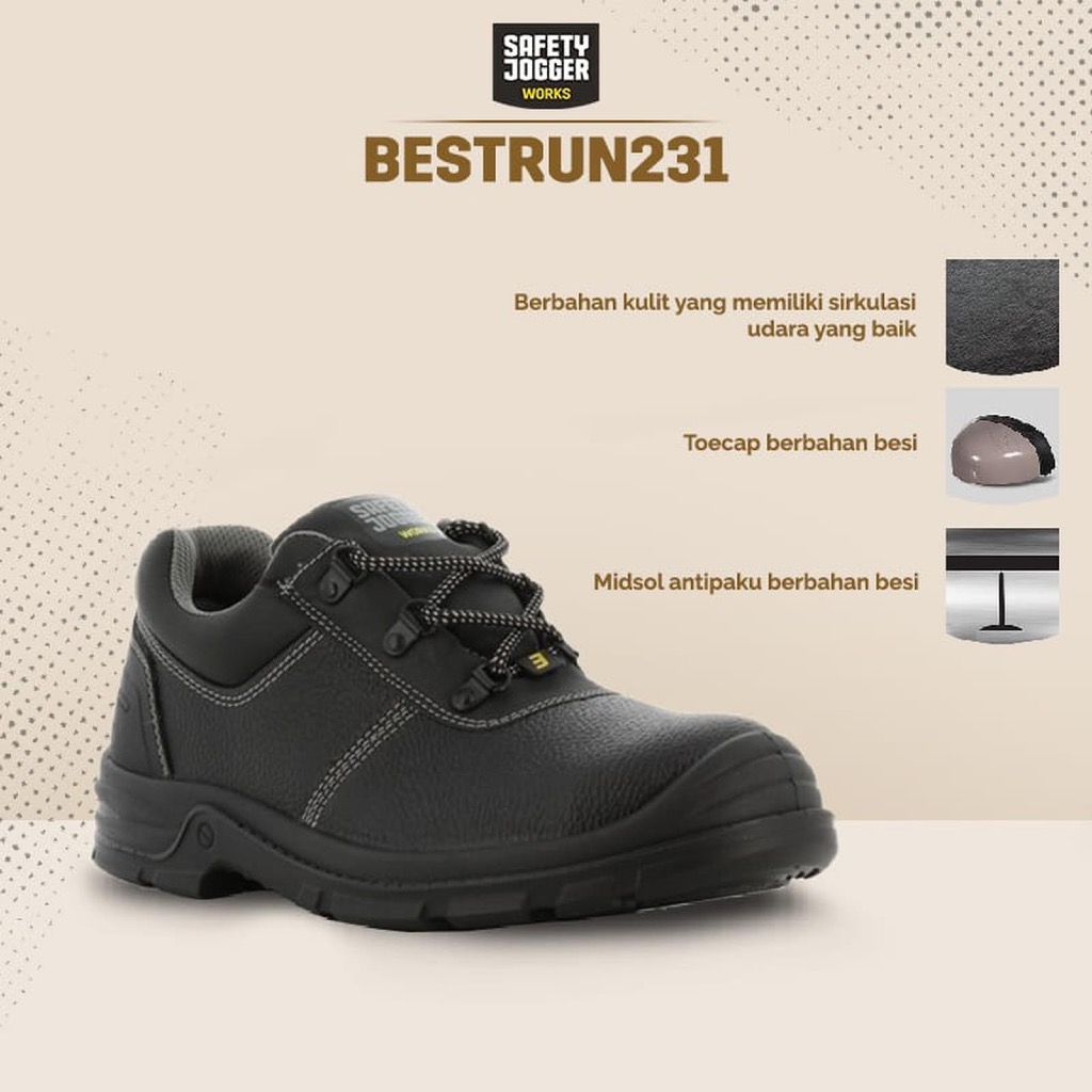 Sepatu Safety Jogger Original Bestrun S3 Original / Sepatu Proyek Pria