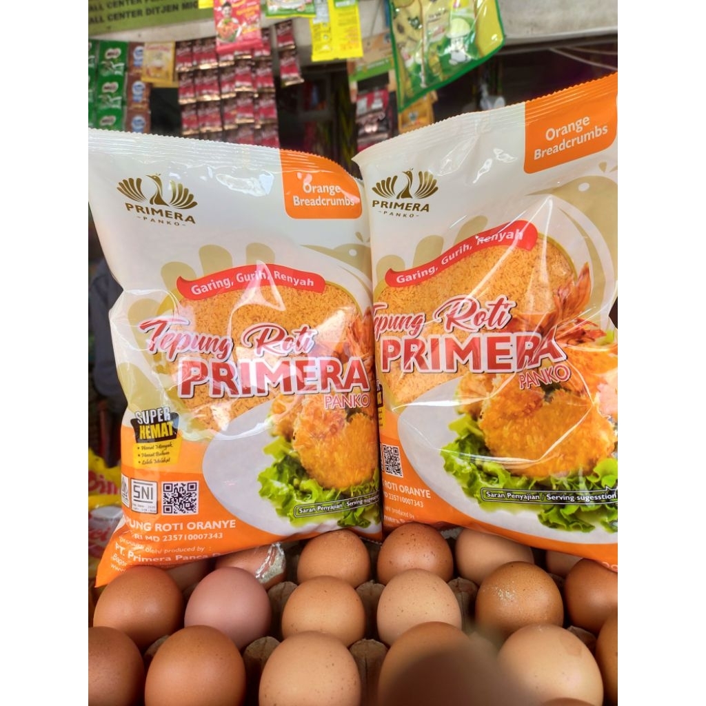 TEPUNG ROTI PRIMERA PANKO TEPUNG ROTI ORANGE 450g