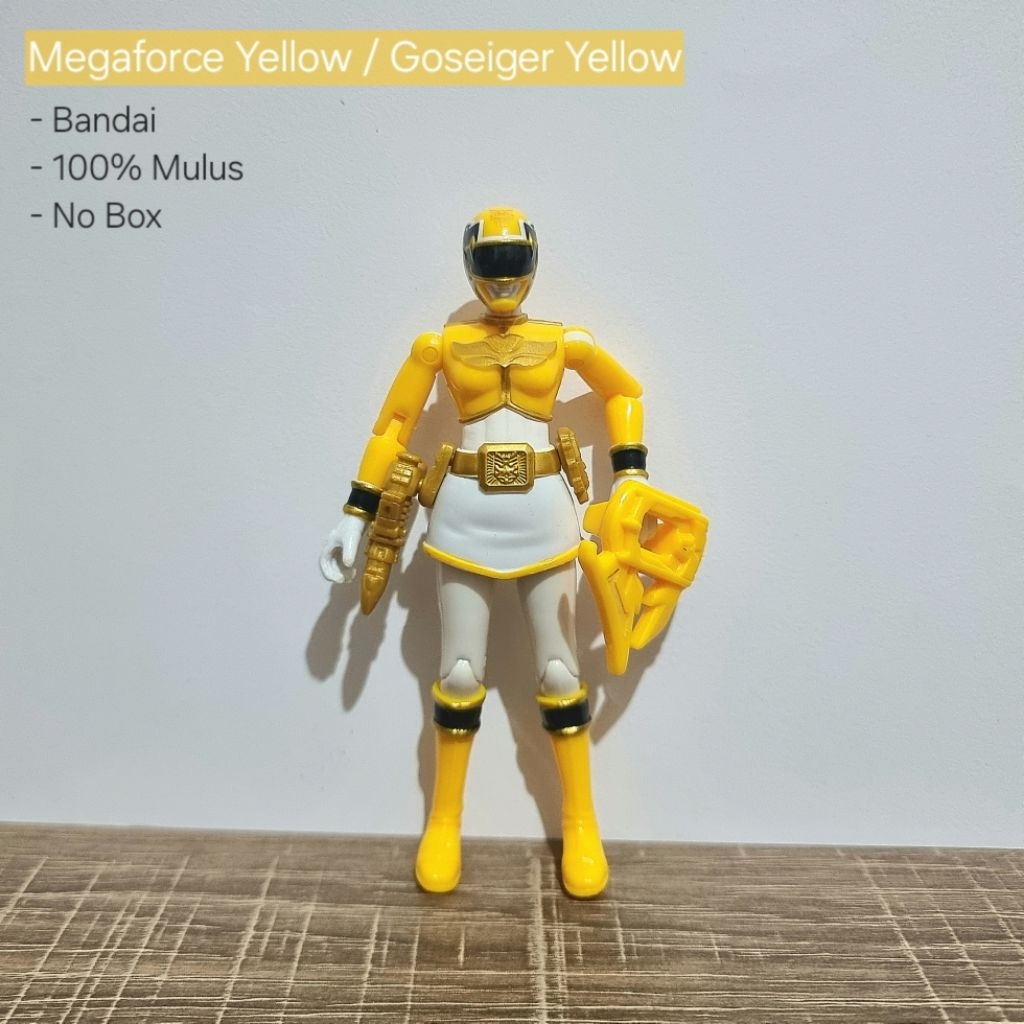 Power Rangers Megaforce Yellow Super Sentai Goseiger Yellow Bandai Aksesoris Lengkap Original Bandai