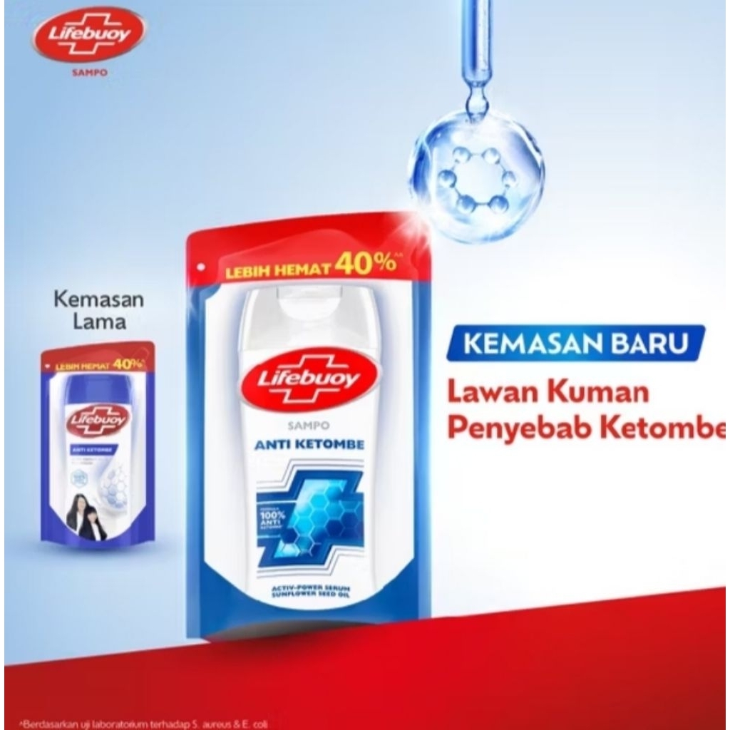 Sampo Lifebuoy anti ketombe biru 900ml Shampoo Lifebuoy