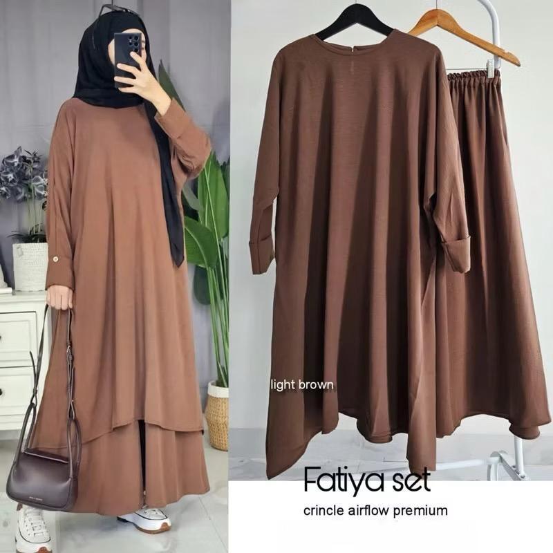 ABAYA SIDRA FREE tunik, rok, hijab fasmina busui friendly(resleting depan)