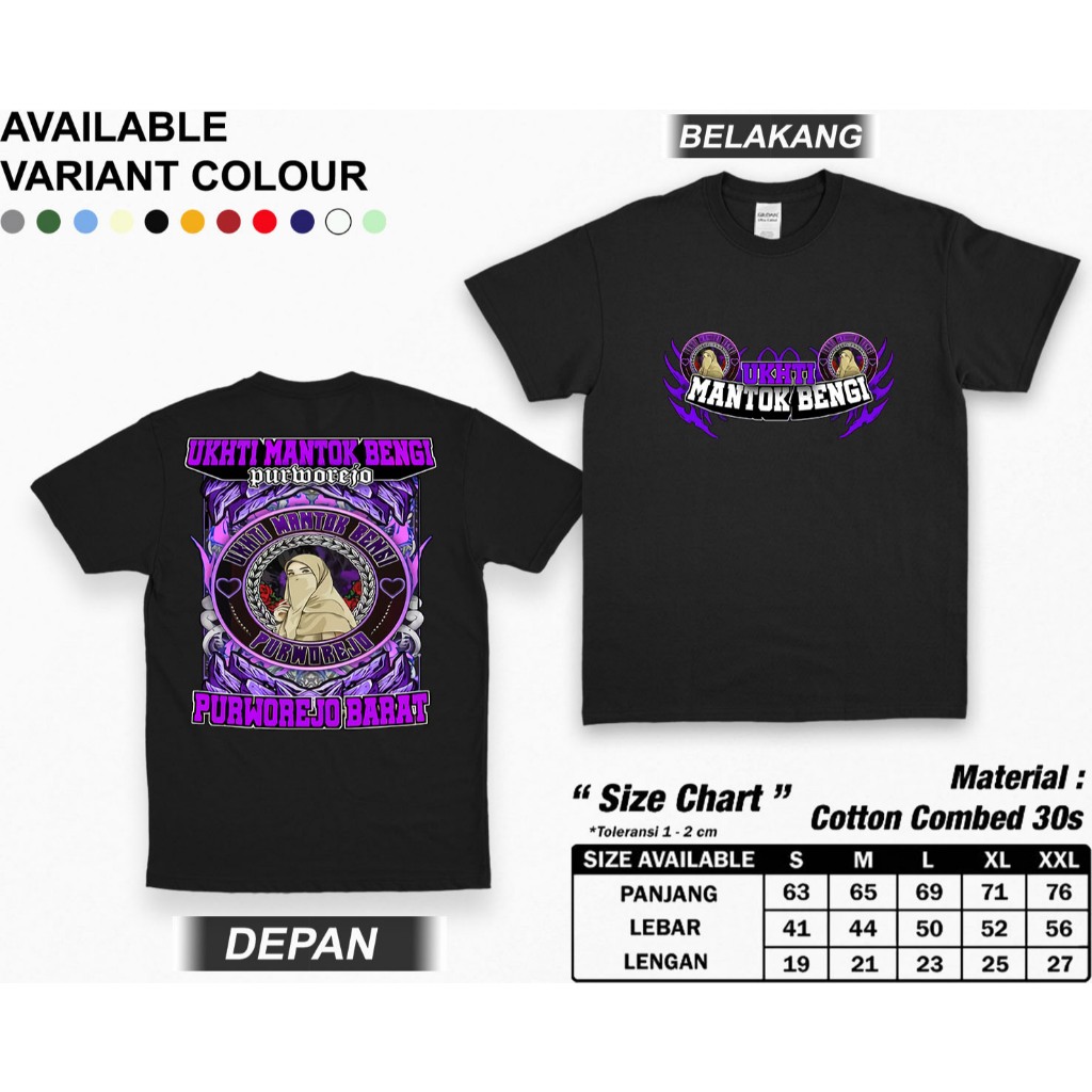 Kaos Ukhti Mantok Bengi Baju T-shirt Distro Ukhti Mantok Bengi Purworejo Barat