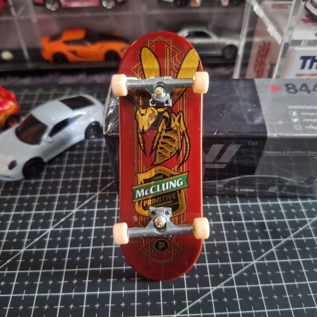 Tech Deck Fingerboard Primitive McClung Red Maroon Gold Loose