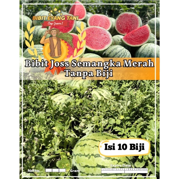 Bibit Joss Semangka Merah Tanpa Biji | Biji Benih Semangka Tanpa Biji | Semangka Tanpa Biji