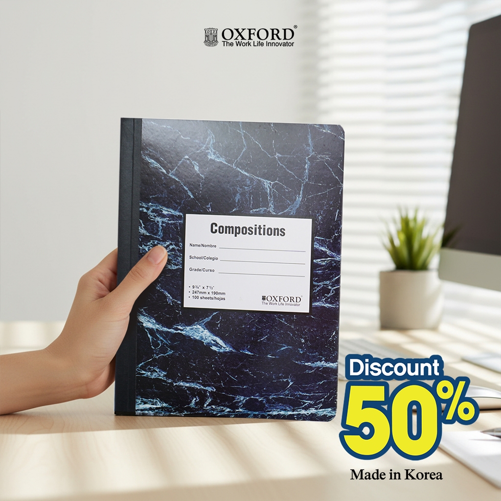 Oxford Buku Tulis Marble Edition Ukuran B5 Isi 100 Lembar Design Cover Klasik - Buku Tulis Klasik