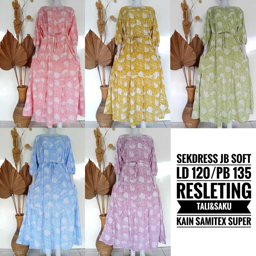 Sekdress Rianti Jumbo | Daster Gamis Terbaru Busui Resleting Depan Wanita Dewasa Batik Cap Pekalonga