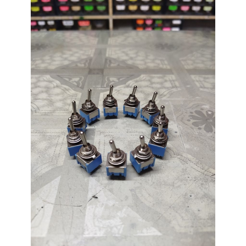 Switch toggle 6pin saklar toggle 6p on-off kecil
