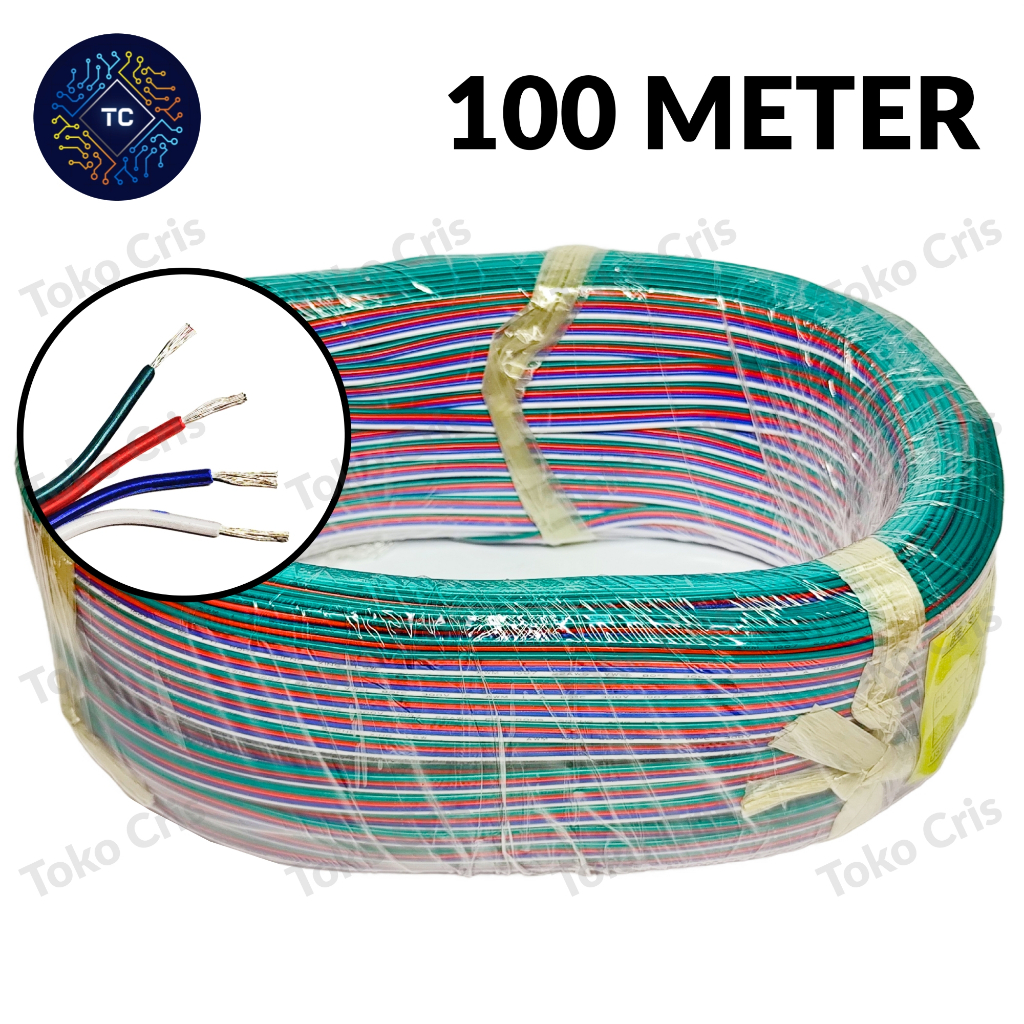 Kabel RGB 4 Jalur AWG 22 Harga Grosir / Kabel 4 Pin / Kabel LED Strips RGB 4 Warna