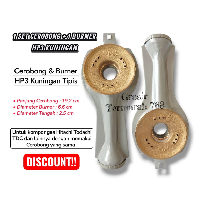 TUNGKU/CEROBONG TODACHI + BURNER KOMPOR GAS TODACHI HP3 1SET TERMURAH