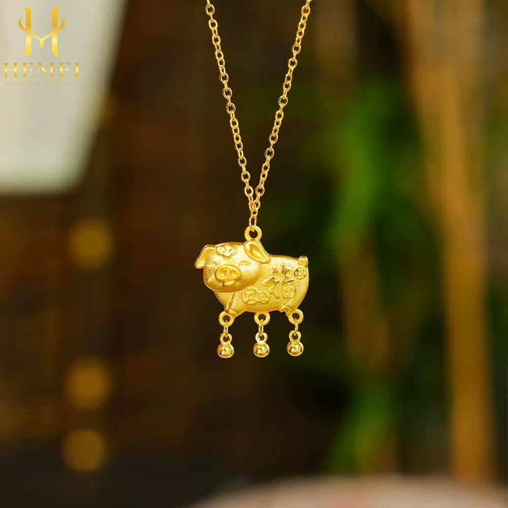 HEMEI KALUNG PIGGY EMAS PALSU KALUNG FASHION WANITA KALUNG MEWAH PREMIUM