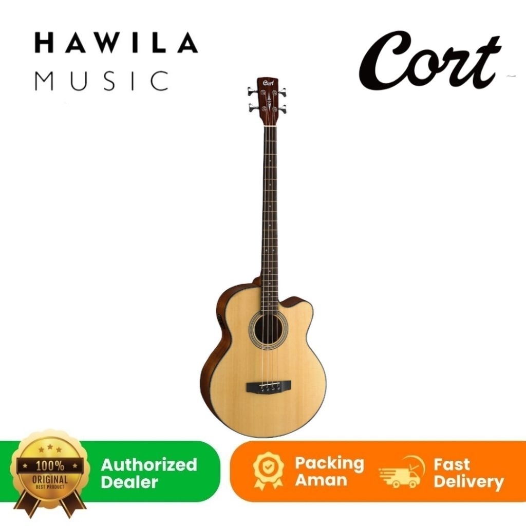 Gitar Acoustic Bass Akustik Bass Cort SJB5F Electric Bass Acoustic