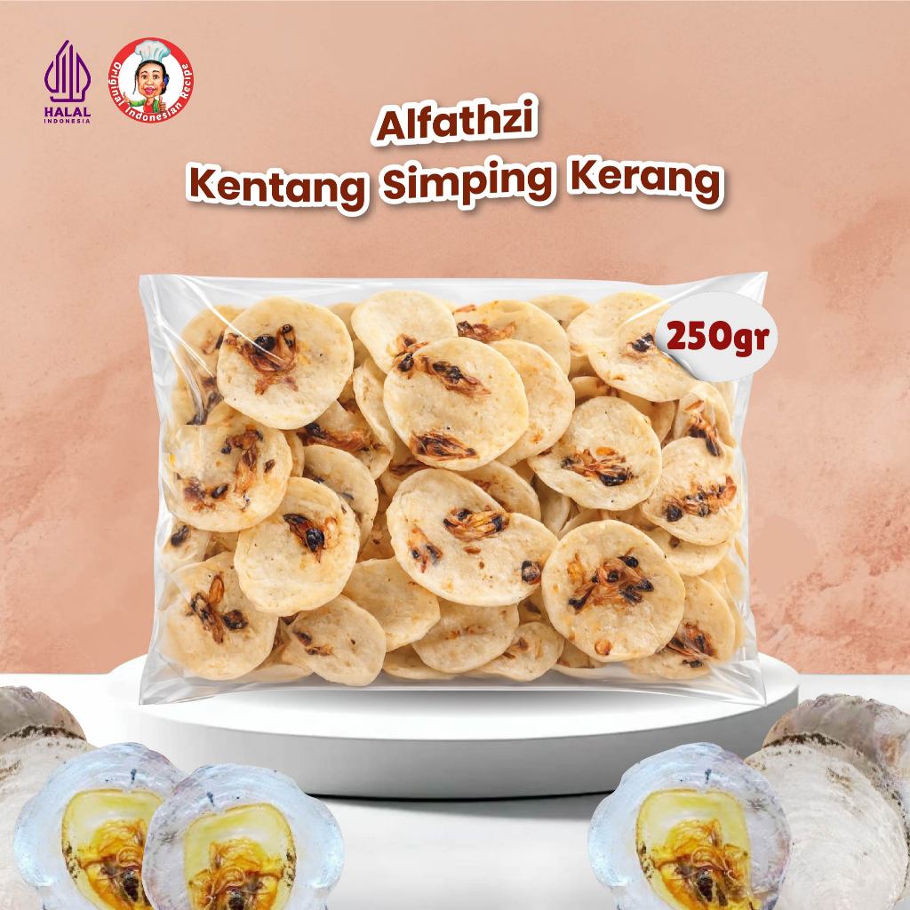 Alfathzi Kentang Simping Kerang Mentah 250g Camilan Mentah Siap Goreng Renyah, Gurih, dan Lezat