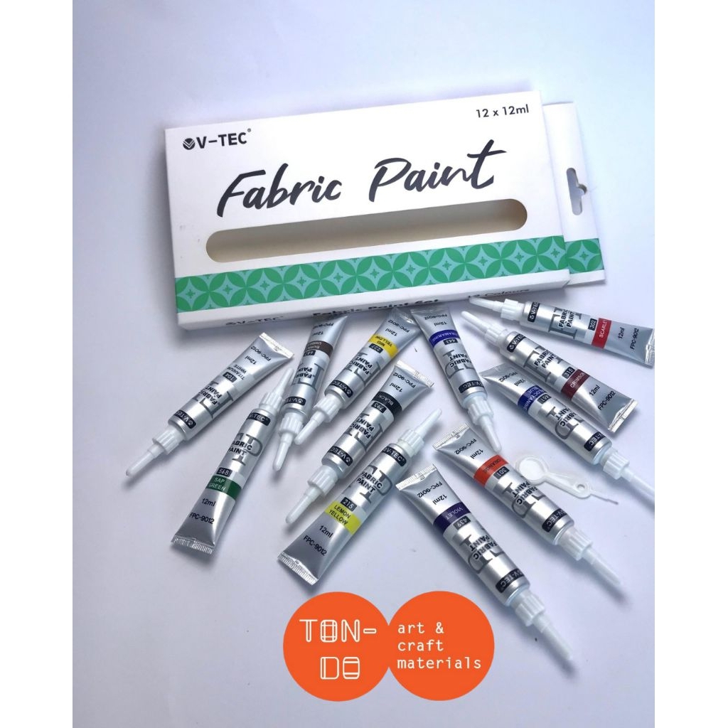 VTEC FABRIC PAINT 12 WARNA