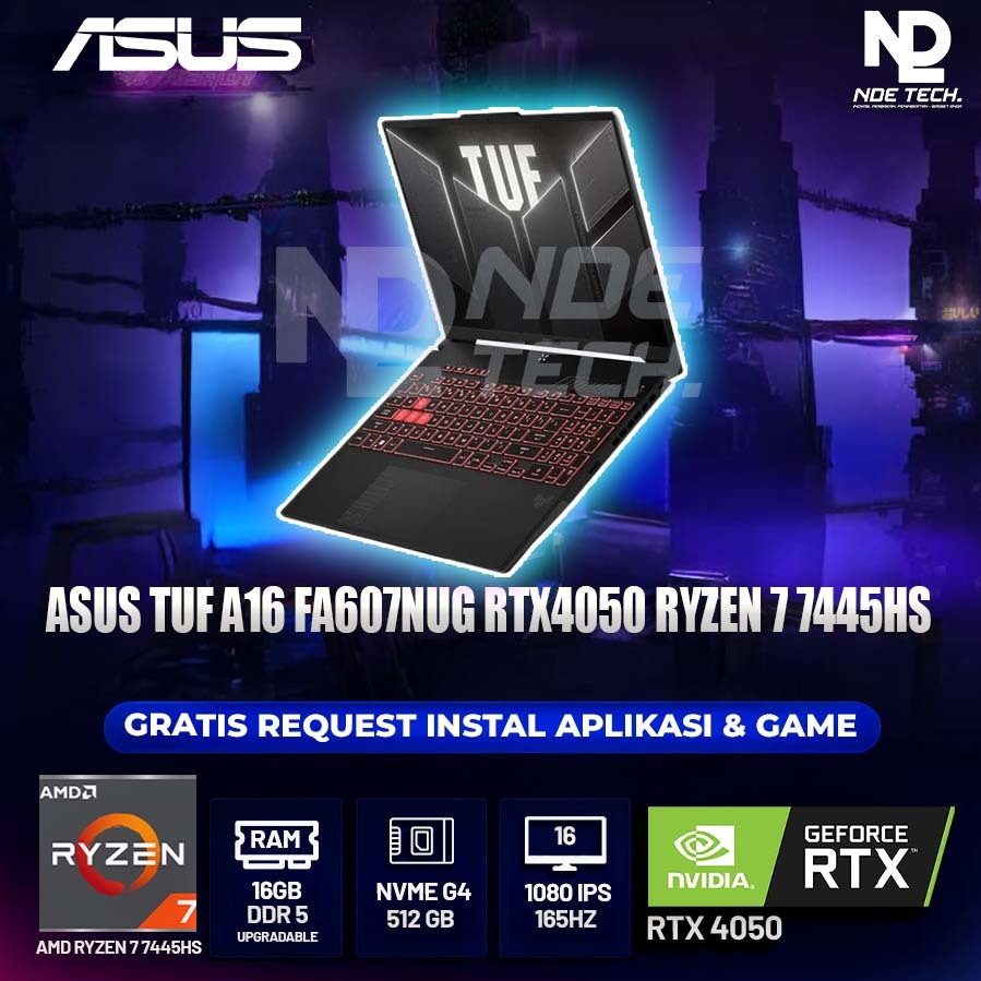 ASUS TUF A16 FA607NUG RTX4050 RYZEN 7 7445HS