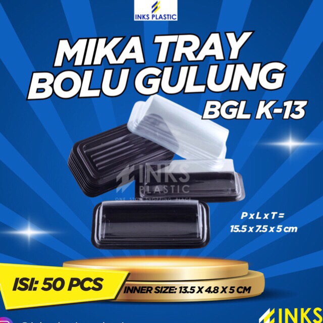 MIKA TRAY BGL K13 BOX BOLU GULUNG ROLL CAKE MINI